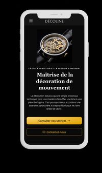 decoline website on mobile